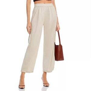 AQUA Pull-On Cargo Jogger Pants in Beige — Size XS, NWT, $88 Retail